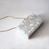 New Fashion Accessory Party Prom Woman's Evening Bag Marble Elegant Trendy Acrylic Handbag Night Dinner Handbag Casual Striped Clutch Purse