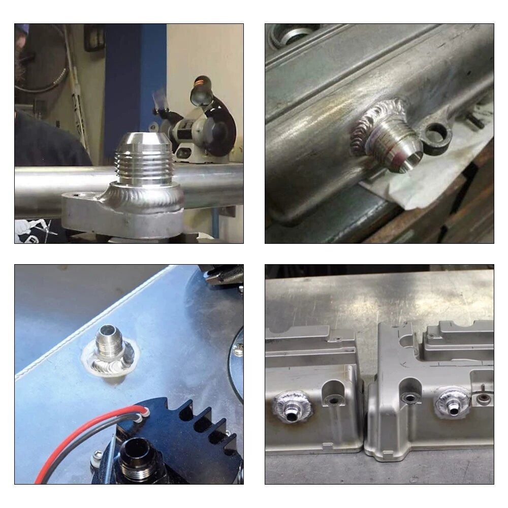 Aluminum Straight Male Weld Fitting Adapter External Thread Weld On Fittting Bung Nut Tank