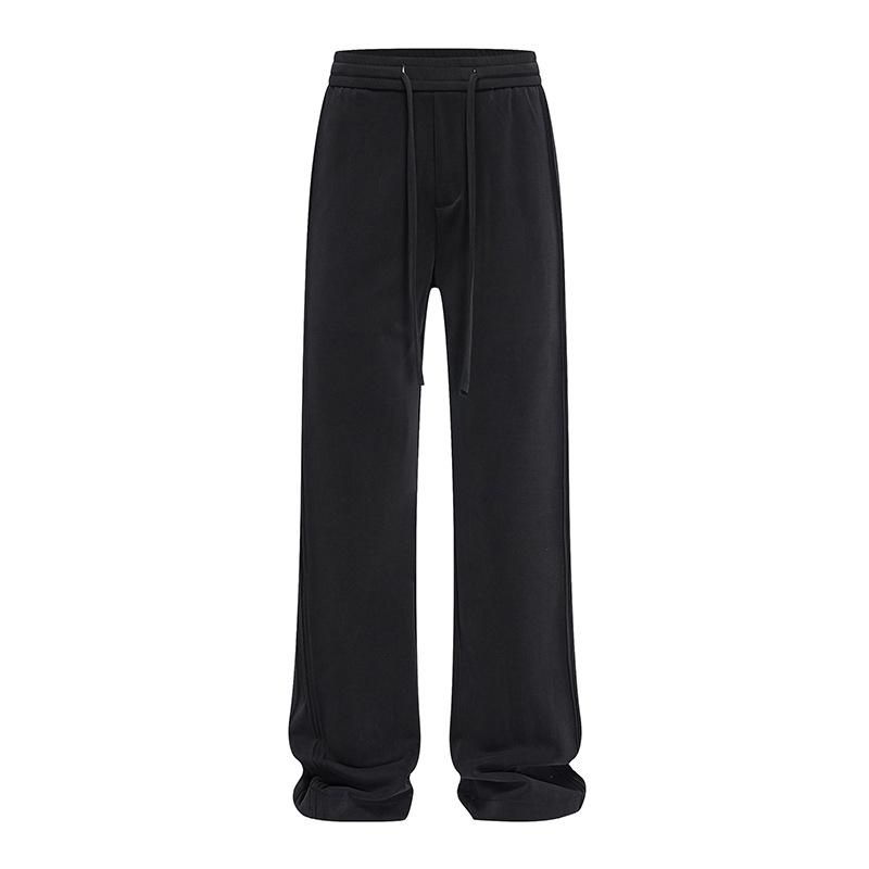 

Серые повседневные брюки Yaser из ледяного шелка, мужские свободные прямые спортивные брюки с эластичной талией 4XL