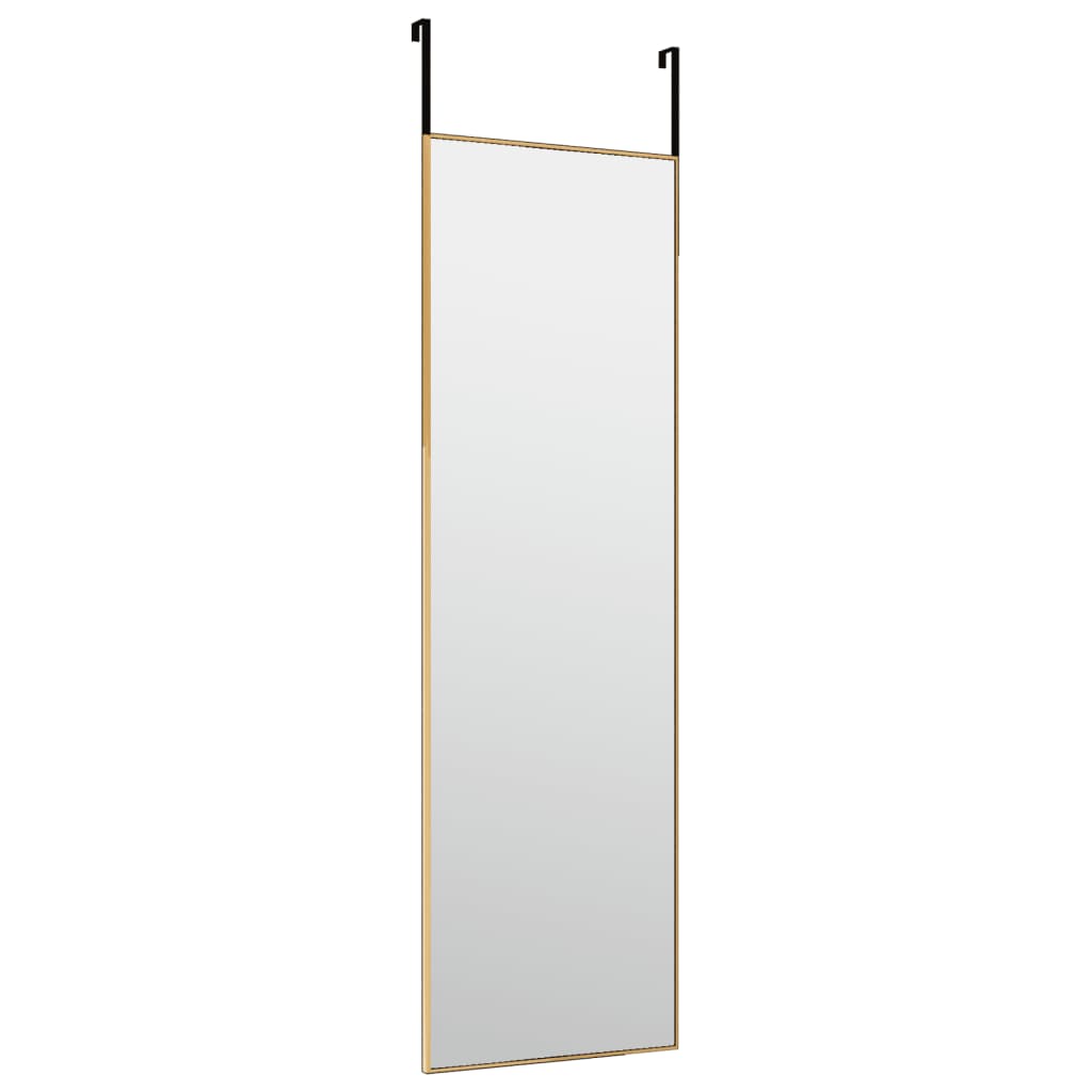 Vidaxl Lustro Na Drzwi, Złote, 30X100 Cm, Szkło I Aluminium