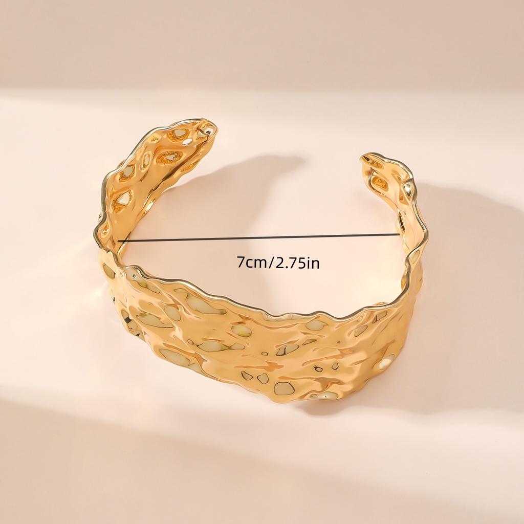 JMXD-Punk Wind Heavy Industry Unregelmäßiges Wasserkräuselarmband Personalisiertes Design Sinn Textur Verstellbares Handzubehör