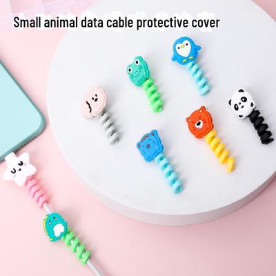 Cartoon Silicone Cable Winder: Student-Friendly Animal Organizer & Earphone Holder