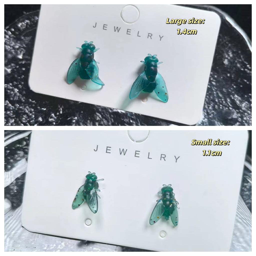 2 páry Personalizované Kreativní Mini Simulované Náušnice s mouchami Pro Muže Ženy Vtipné Abstraktní Niche Šperky Doplňky Dárek pro pár