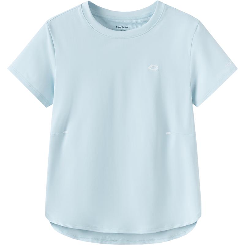 Balabala Girls' 2025 Summer Short Sleeve Sun Protection T-shirt