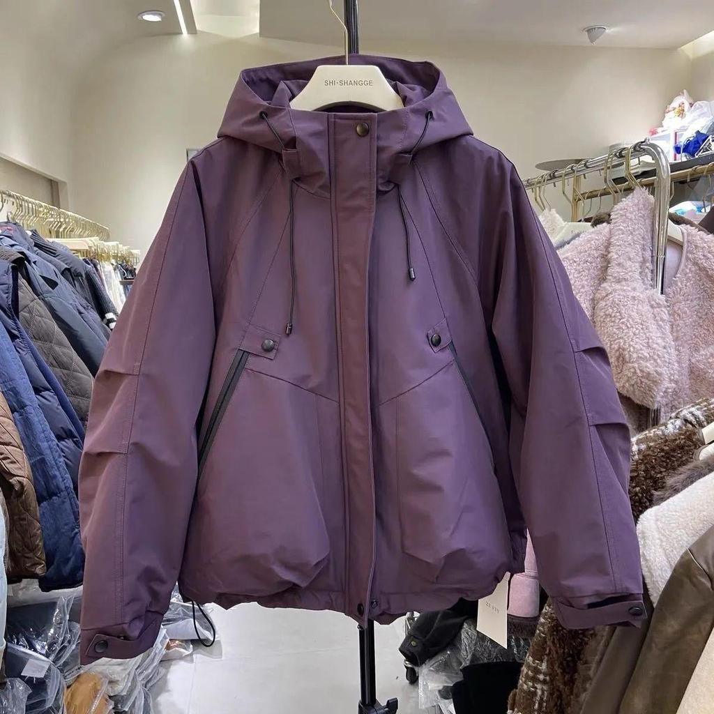Hooded Casual Loose Fit Women's Jacket Zipper Casual Fashionable Windbreaker Loose Female Coats