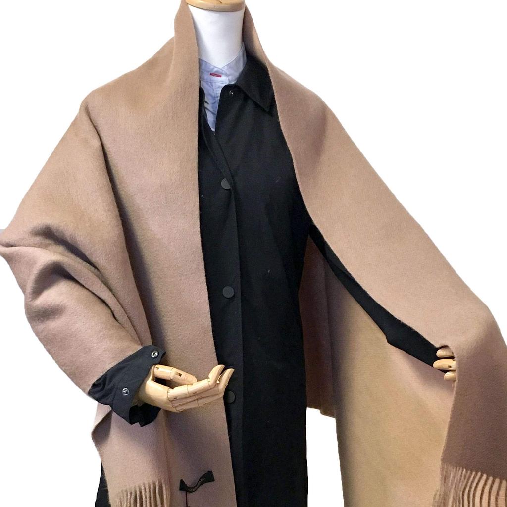 Gruby szal ze skóry jagnięcej dla kobiet Mleczny [NOWE KOLORY] (Herbata odwracalna)