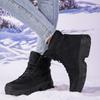 Women Snow Boots High-top Outdoor Sports Shoes Plush Warm Cotton Shoes Anti-slip Walking Casual Shoes Thick Soled Wear-resistant