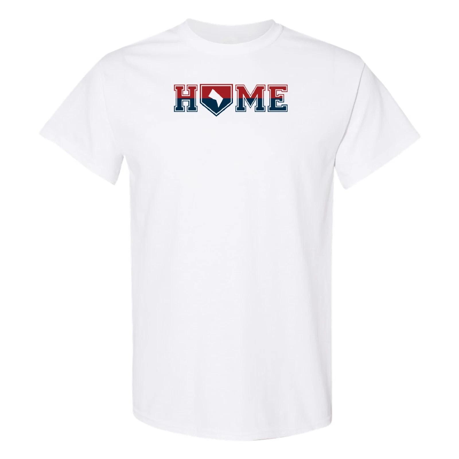

Washington Home Plate - Baseball Sports Team Color T Shirt - White XL