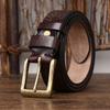 Retro Handmade Laser Engraved Pattern Men'S Belt Men'S Personality Trend Versatile Leather First Layer Cowhide Belt