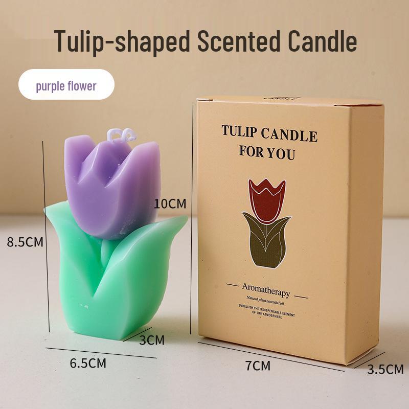 Tulip Scented Candle Ornament - Holiday & Special Occasions Gift for Mother's Day & Teacher's Day.
