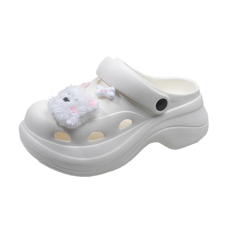 Stepping On Shit Hole Shoes Women Wear Outside the Summer of 2025 New Beach Leisure Thick-soled Daily Bag Head Cool Slippers