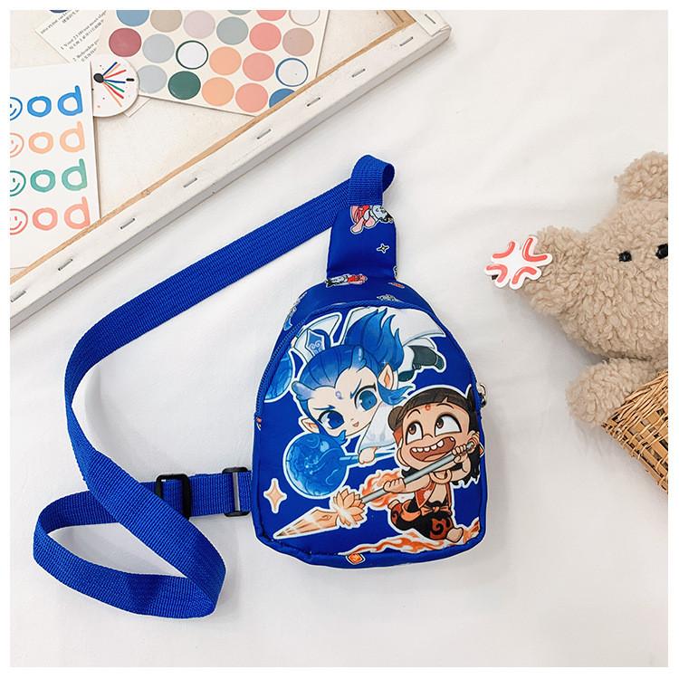 Ne Printed Zha Shoulder Chest Bag Anime Peripheral Children Outdoor Cartoon