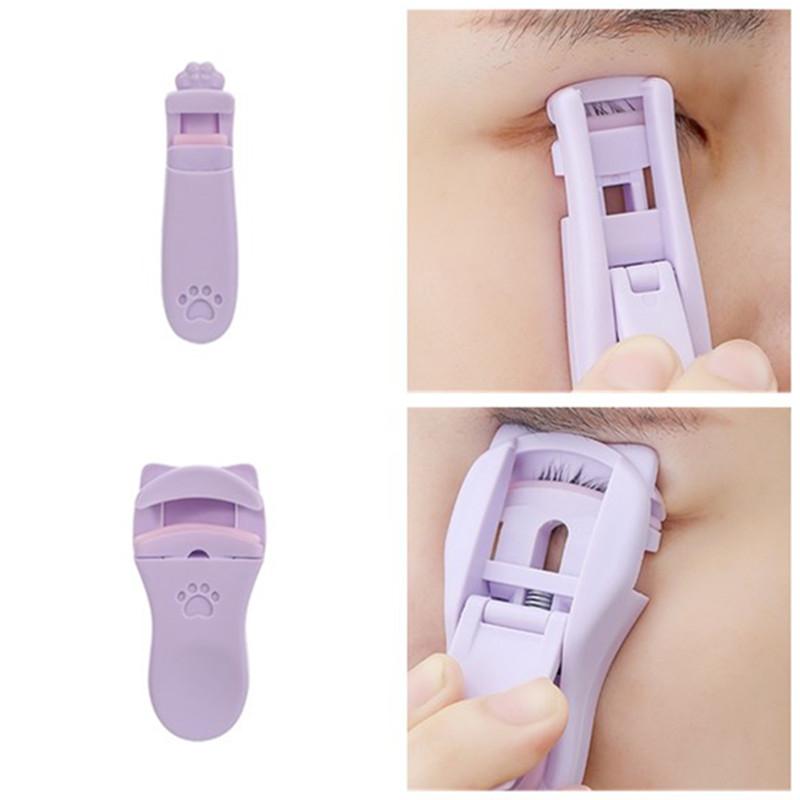 New Eyelash Curler Cute Cat Claw Wide Angle Local Clamp Professional Set Long Lasting Eyelash Clip Portable Female Beauty Tool