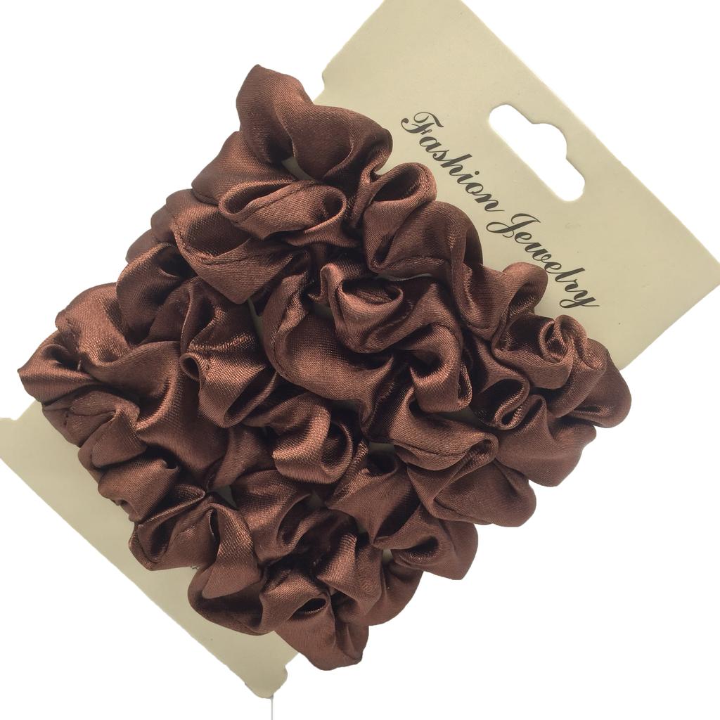 6/5pcs/set Satin Hair Scrunchies for Women Small Cute Scrunchy for Hair Headwear for Ponytail Accessories Rubber Band Black