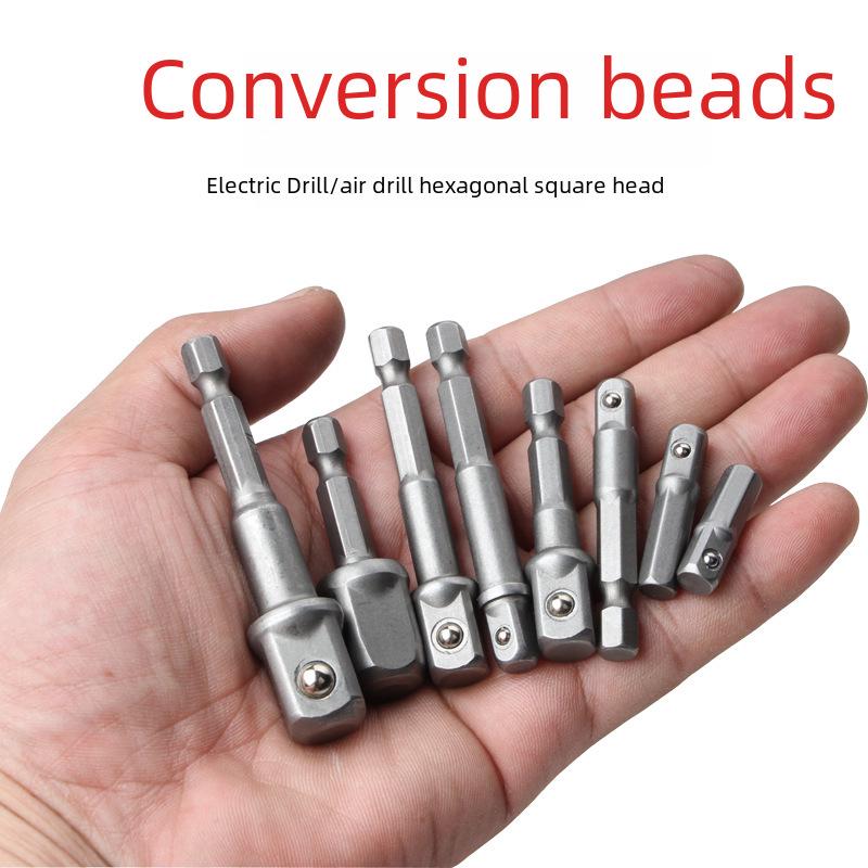 Sześciokątny uchwyt do kwadratowego gniazda klucza nasadowego pręt konwersyjny z kulką stalową: Rozmiary 1/4, 3/8, 1/2