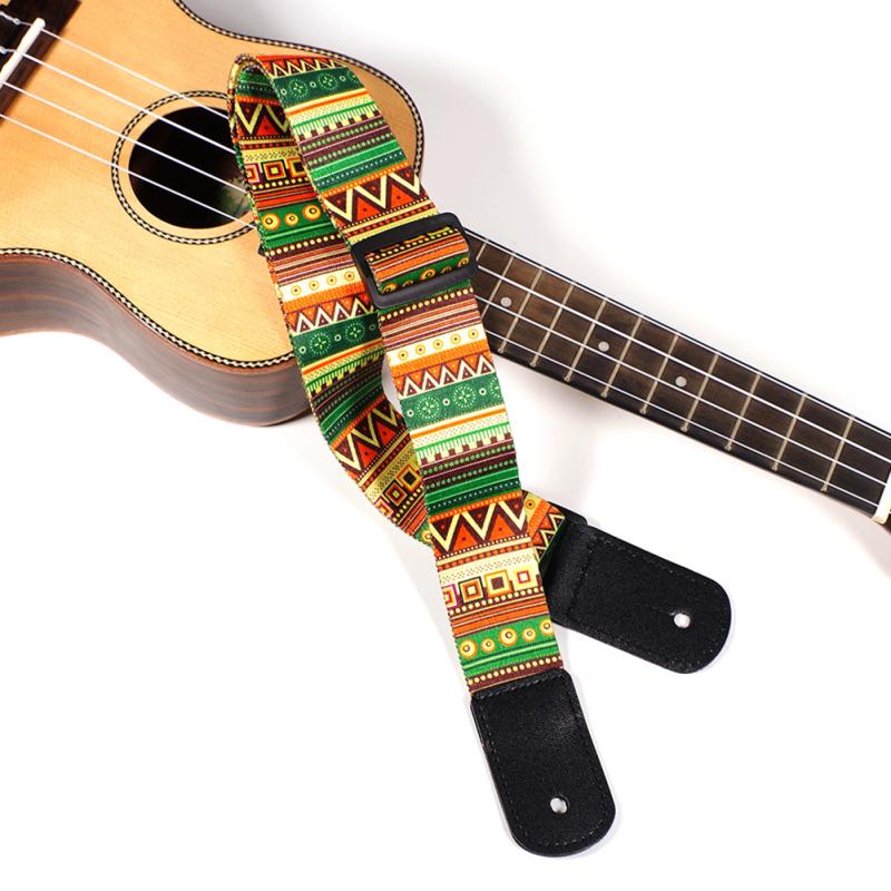 National Style Printing Folk Guitar Straps Pogrubione Electric Guitar Bass Ukulele Pasy