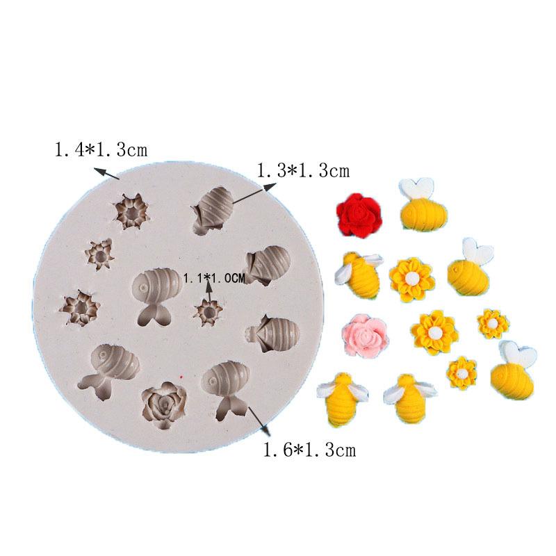 Strumenti per Decorare Torte Stampo in Silicone a Forma di Nido d'Ape e Api Sugarcraft Stampo per Cioccolato Cupcake Cottura Fondant Decorazione Torta Strumenti per la Cottura
