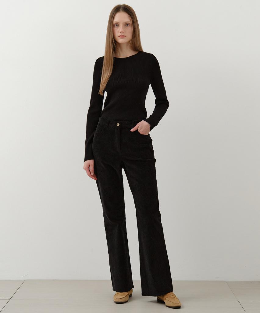 Wednesday Oasis For Woman Jane Round Neck Washable Knit_Black(Wc25-Kn34)