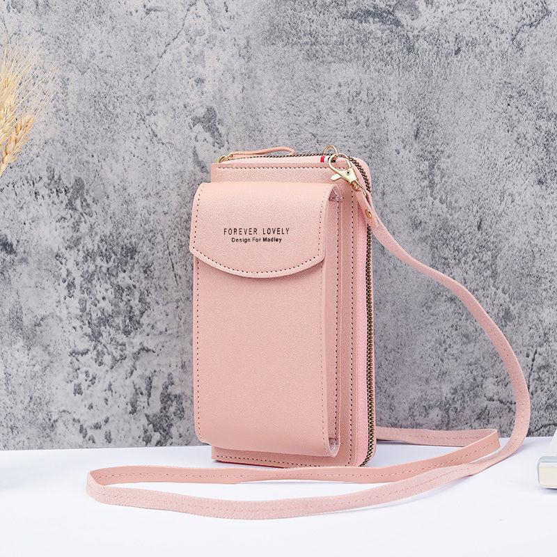 Stylish And Versatile Women s Mini Crossbody Bag With Large Capacity And Multiple Card Slots Perfect For Students Name розовый