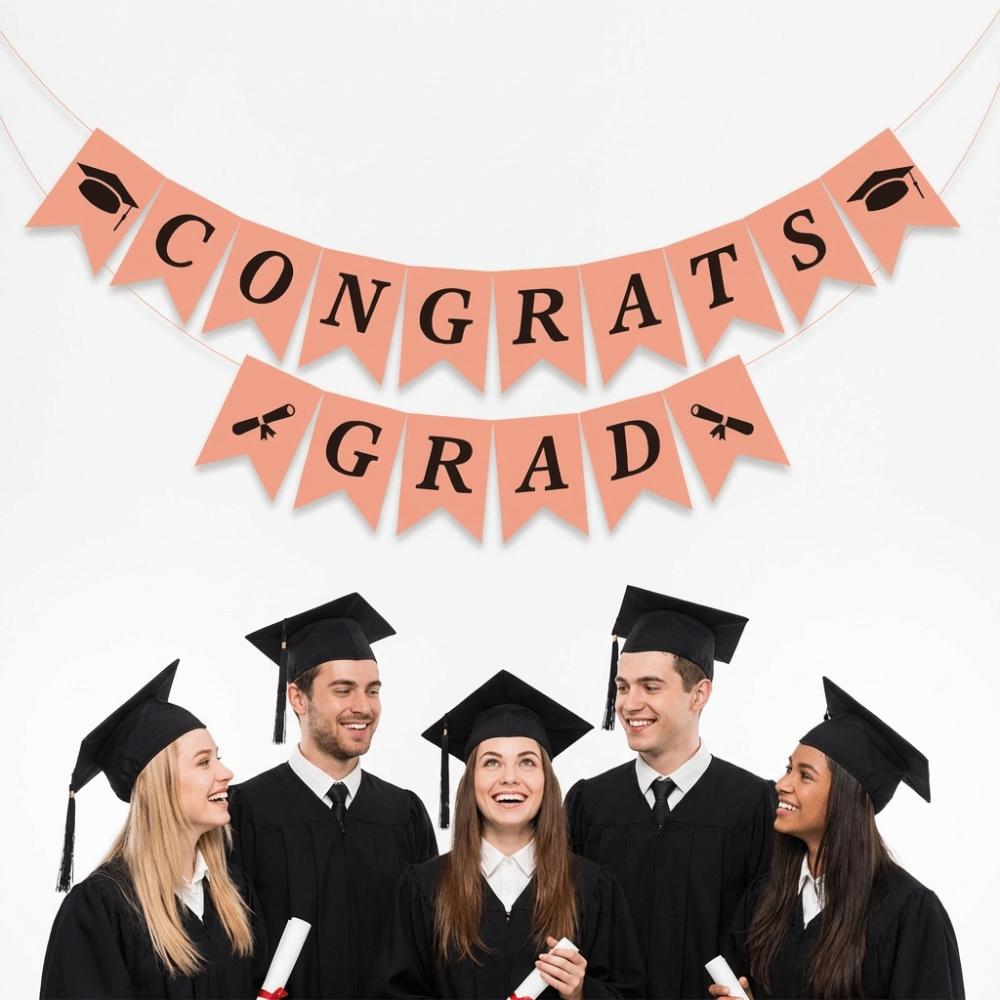 Creative Graduation Banner Garland Reusable Graduation Party Hanging Decorations  Wall Decor