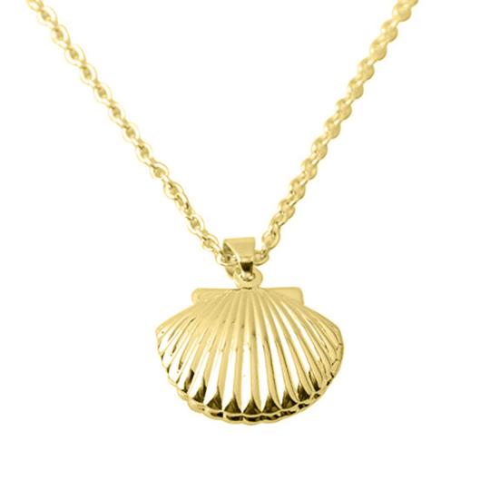 Women's Stylish Sea Shell Locket Pendant Alloy Chain Necklace Jewelry Gift