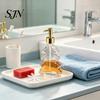 Glass Hand Soap Pump 300ml Christmas Tree Dispenser, Dish Dispenser with Pump, Hotel Guest Room Supplies Xmas Decorative Empty Bottle for Soap,