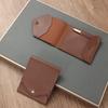 New Waterproof Multifunctional Compact Wallet Handmade PU Leather Built-in Pen Slot Slim Minimalist Wallet Coin Purse Travel