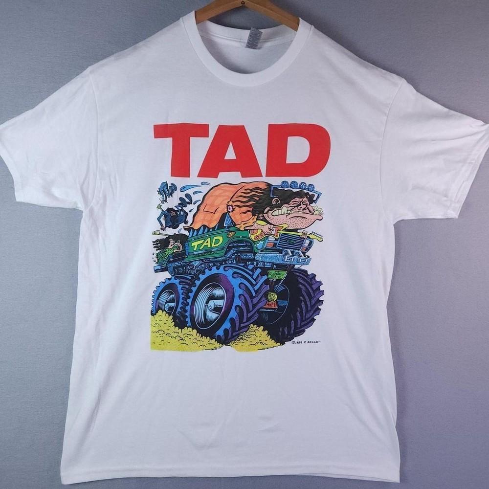 Футболка с принтом группы TAD в стиле Rat Fink Белая Короткий рукав S-5XL FL1005 Унисекс Футболка M