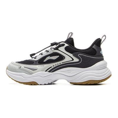 Li Ning Chaussures Décontractées Confortables et Polyvalentes à Tige Basse pour Enfants Chaussures Décontractées pour Hommes Noir Cool-Sable-Noir Gris Clair YKCV074-9