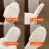 Women's Winter Indoor Cotton Slippers - Large, Warm, Solid Color Fur Design