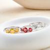 JoyceJelly S925 Silver Colors Moissanite Ring 2CT 4CT Total Full Moissanite Diamond Jewelry For Wedding Engagement Gift
