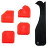 Kitchen Bathroom Window Shower and Sink Joint 5pcs Red Silicone Sealant Wiper Scraper and Removal Tool