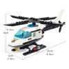 102pcs Police Helicopter Creative Building Blocks DIY City Police Series Boys Bricks Toys Children Gifts