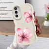 Pink Flower Soft Phone Cover Case for Samsung Galaxy A15 A16 A52 A21s A13 A11 A14 A12 A05 A22 A53 A33 A23 A03 A06 A04