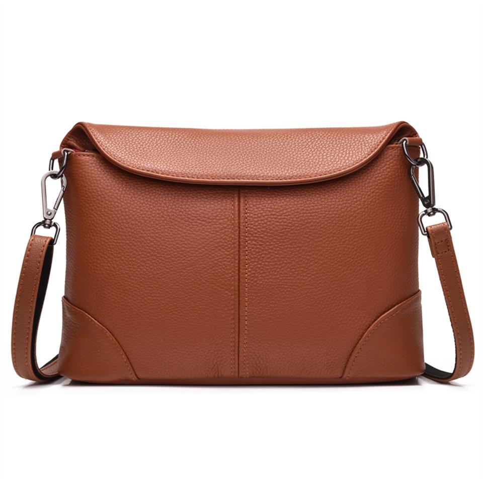 Luxury Genuine Cowhide Leather Handbag for Women Designer Small Crossbody Shoulder Messenger Bag