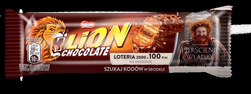 Lion Stuffed Wafer with Caramel and Wheat Flakes Covered with Milk Chocolate 42 G