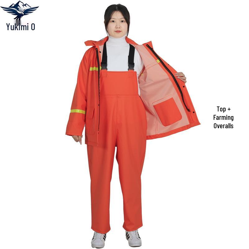 Waterproof Fishing & Aquaculture Bib Pants Set - Thick, Stain-Resistant, Wear-Resistant