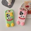 For iPhone 16 Pro Silicone Case Cute Heart Monster Design Shockproof Phone Back Cover