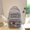 Mori large-capacity backpack female ins college style soft sister girl versatile transparent pain bag student class schoolbag