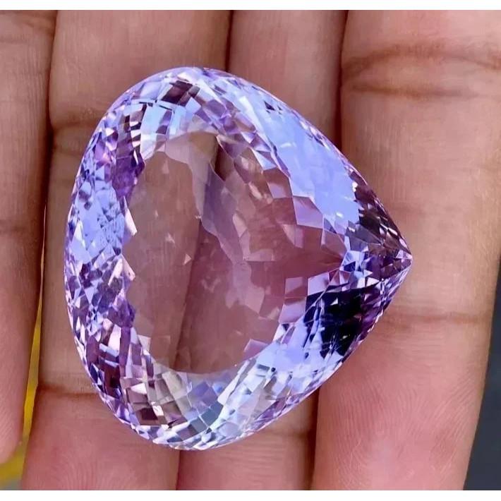 Natural Purple 100 Ct Brazilian Topaz Pear Cut Loose Gemstone Certified