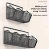 Wall-Mounted Green Onion Ginger Garlic Storage Rack Punch-Free Kitchen Multi-Functional Basket Organizer for Spices And Herbs