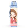 1PC Mom Daughter Floral Frame Cartoon Print 750ml Color Plastic Sports Water Bottle Leakproof Flip Straw Lid Suitable for Sports Office Home Use