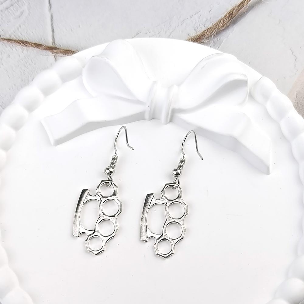 Fashion Knuckles Dangle Drop Earrings Vintage Goth Aesthetic Cool Long Earrings for Women Designer Jewelry Accessories