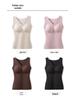 Women's Lyocell Silk Down Vest with Built-in Bra Pads - Y-type Close-Knit, Warm Inner Layer.