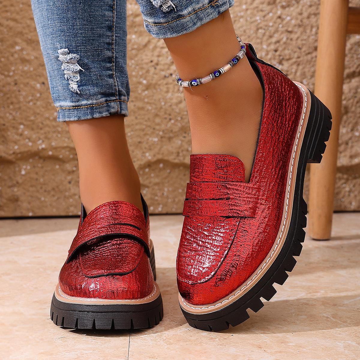 Элегантные повседневные женские туфли на низком каблуке с круглым носком сексуальные модные лучшее предложение больших размеров новые удобные для весны и осени 36 красный 3190₽