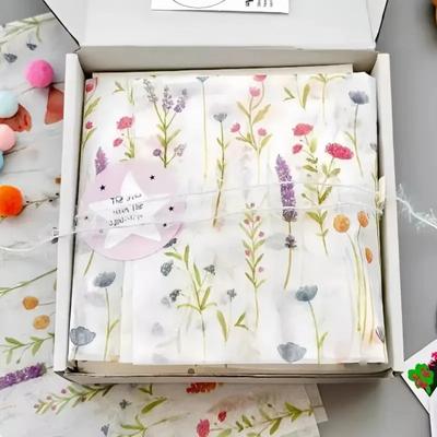10PCS Hand-rubbed Bowknot Sydney Paper Cotton Texture Flower Wrapping Cotton Paper Bowknot Design Gift Wrapping