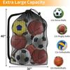 Extra Large Mesh Sports Storage Bag Drawstring Sack Adjustable Shoulder Strap for Soccer Basketball Volleyball Swimming Gear