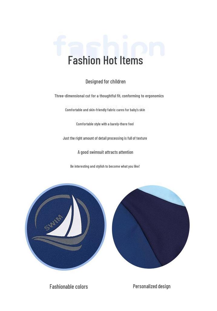 2026 Children's Sun-Protective Two-Piece Swimwear for Toddlers and Boys