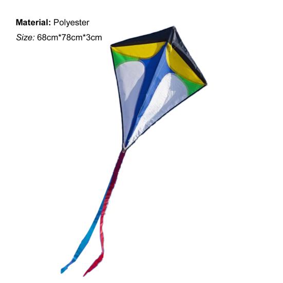 Diamond Kite Eye-catching Easy Installation Polyester Rainbow Outdoor Sports Kite for Children