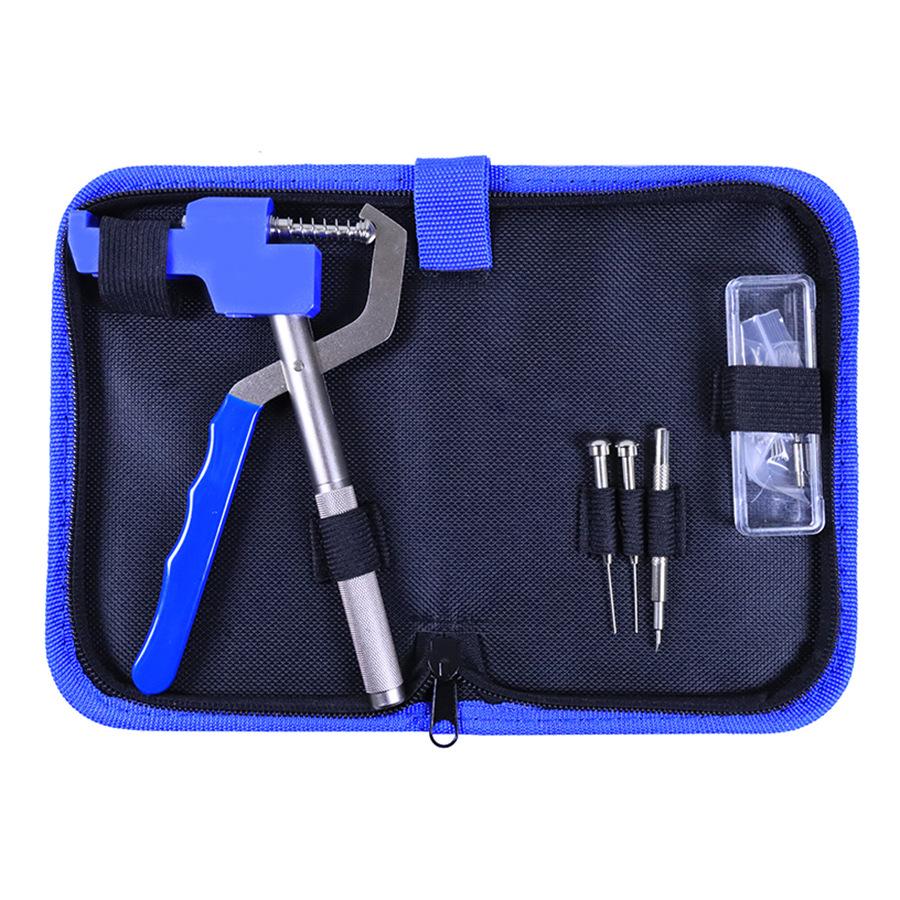 

Набор инструментов для ремонта часов Инструмент для разборки и замены браслета часов Инструмент для регулировки часов Ручные плоскогубцы для разборки браслета часов хранение синий